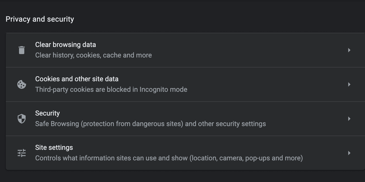 change site settings to disable google chrome helper