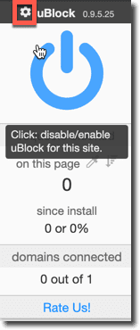 ublock options
